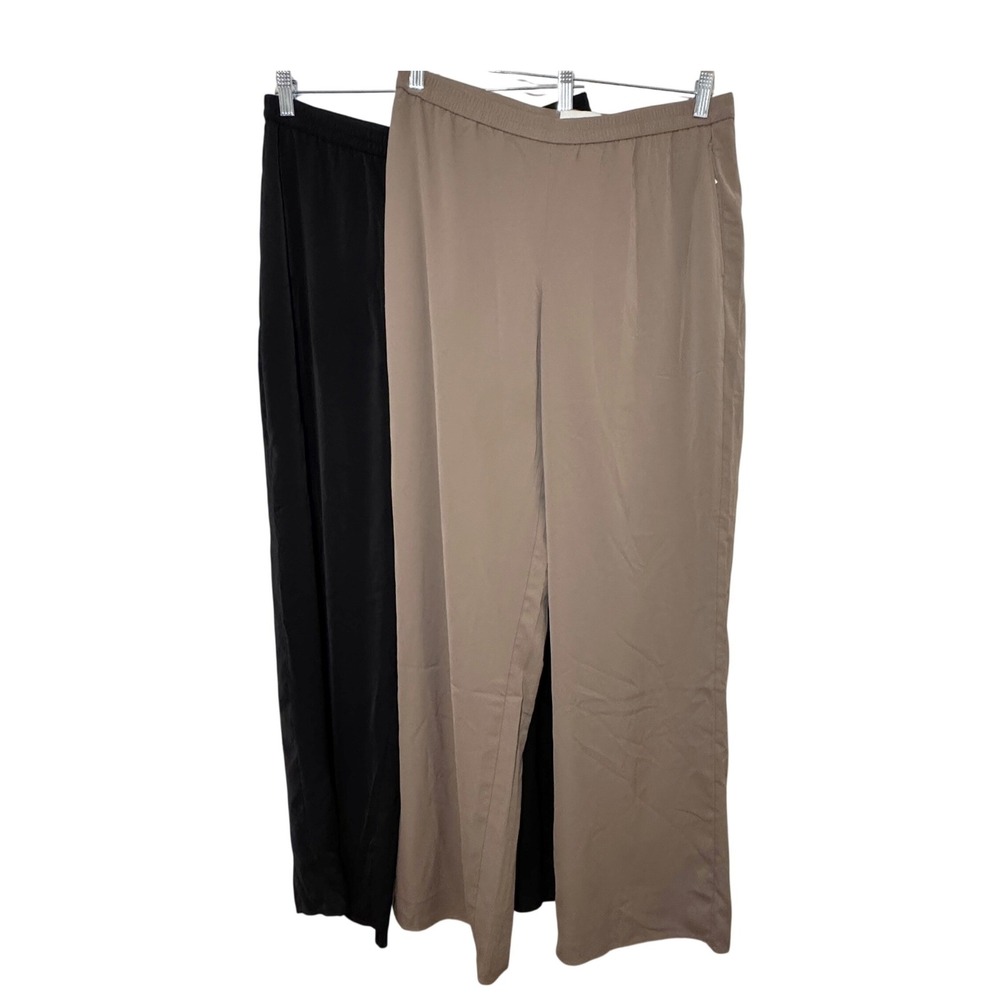 Abercrombie & Fitch Wide‎ Leg Pant Bundle 2pc Black Taupe Medium NWT NWOT